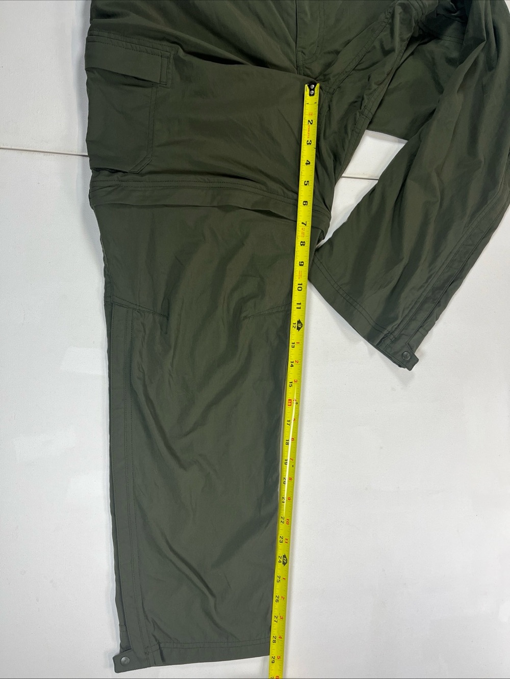 REI Co-op Sahara Convertible Hiking Pants Womens 16 Petite Green Relaxed Zip Off - Picture 9 of 16